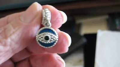 Nice Judith Ripka Sterling Silver Charm Sapphire & Diamonique Does Not Open • $32