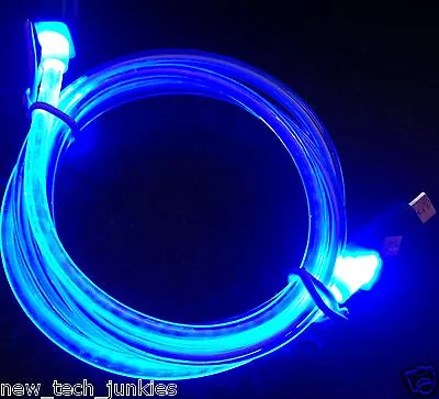 3FT GLOW LED Light-up Power Charger Data Sync Cable For Samsung S6 S7+ Micro USB • $7.67