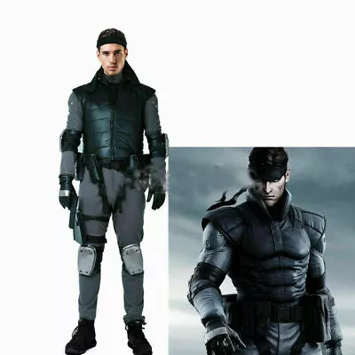 Metal Gear Solid Snake Cosplay Costume With Belts Set Men Halloween Outfit • $59.99