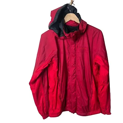 MARMOT Precip Eco Red Men's Softshell Fleece Lined Full Zip Jacket Small • $29.73