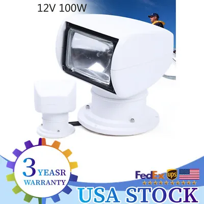 12V 100W Boat Search Light Remote Control LED Marine Spotlight 360 Rotate 2500LM • $94.05