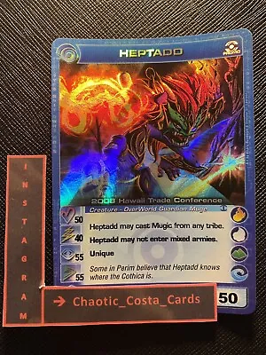 $130 • Buy Heptadd - 50/40/55/55/50 - 2008 Promo - Ripple Foil - Ultra - Chaotic Card - Nm