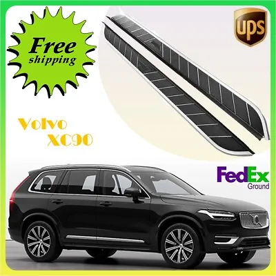 Fits Volvo XC90 2015-2024 2PCS Fixed Running Board Side Step Pedal Nerf Bar • $393.19