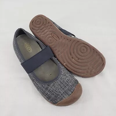 Keen Sienna Mary Jane Women's Slip On Shoes Flats Strap Gray Size 7.5 • $29.99