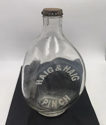 Haig & Haig Liquor Bottle Pinch Scotland With Lid Whisky Tequila UNIQUE Shape • $29.99