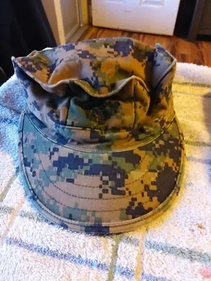 USMC Cover Garrison Marpat Digital Woodland US Marine Corps Hat Cap SMALL • $14