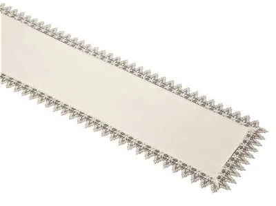 Comet White Or Cream Table Runner With Lace Edge 4 Lengths Easy Care Washable • £5.99