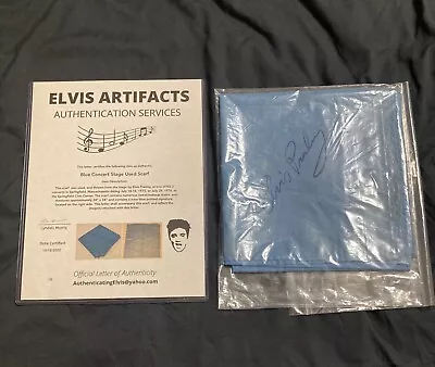 Elvis Presley Concert Scarf With Makeup And Sweat Stains W/certificate Of Authen • $1000