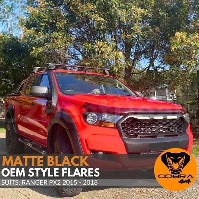 Fender Flares Kit Fit Ford Ranger Matte Satin Black Guard OEM PX2 MK2 2015 -2018 • $289