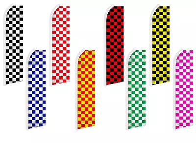 Checkered Advertising Feather Flags Swooper Flutter Banner Racing Checkered • $18.95