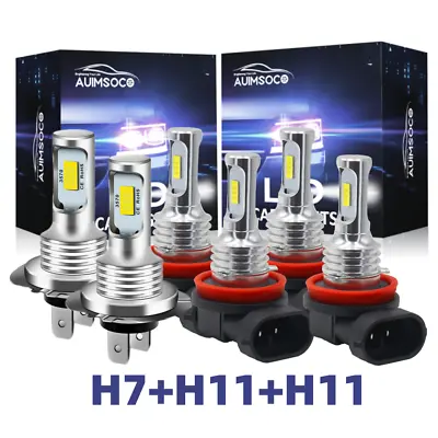 H7+H11+H11 For Ford Fusion Sedan 2006-2016 LED Headlight Bulbs + Fog Light Kit • $36.99