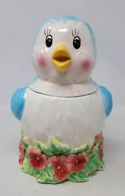 Bluebird Novelty Ceramic Cookie Jar 10 H X 7 W Vintage Look • $34.99