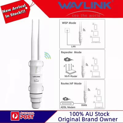 WAVLINK Outdoor WiFi Extender AC600 Dual Band 2.4/5.8GHz Long Range Access Point • $69.98