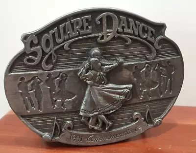 1991 Commemorative Square Dance Belt Buckle Arroyo Grande 478 Of 2000 • $19.57