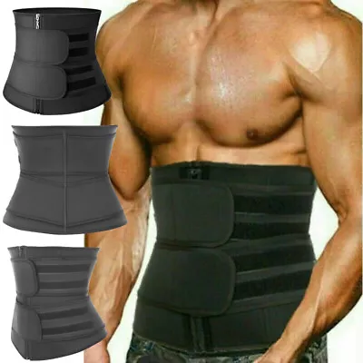 Men Waist Trainer Corset Sauna Sweat Weight Loss Body Shaper Yoga Slimmer Belt • $14.99