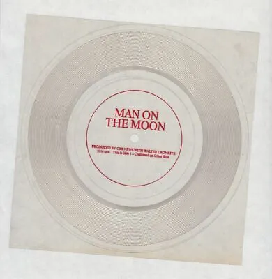 1969 Cronkite Recording Man On The Moon Untrimmed 0.15 Mm Transparent Pressing • $53.50