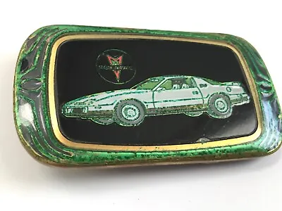 Vtg 1983 Pontiac Muscle Car Gas Oil Belt Buckle Ford Chevy GM • $29.99