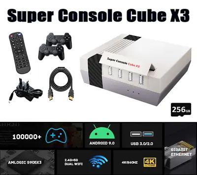 Super Console Cube X3 256gb Arcade Game Box (s905x3 Play Emulator Station X Pro) • £120