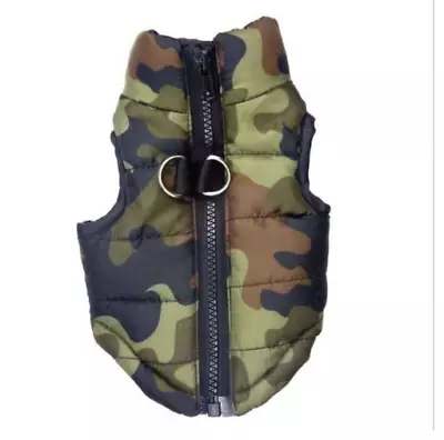 Dog Pet Waterproof Clothes Padded Coat Camouflage Warmer Winter Jacket Top Vest • £8.99