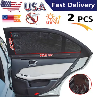 2pcs Car Side Rear Window Screen Sun Shade Mesh Cover Windshield Sunshade Visor • $16.02