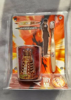 Doctor Who Dalek Toothbrush Beaker Cup Holder Set New Boxed • £9.99