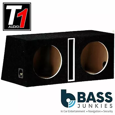 12  30cm Double Slot Ported Black Carpeted Subwoofer Sub MDF Box Bass Enclosure • £199.99