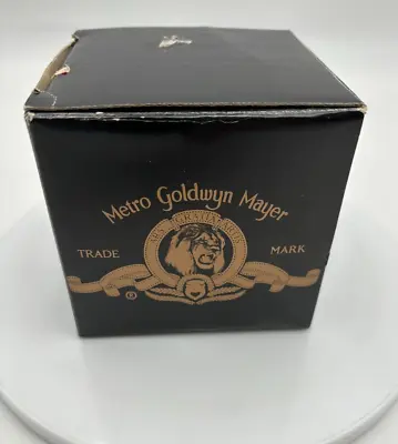 MGM Metro Goldwyn Mayer Black Coffee Mug Lion Logo Dakin VINTAGE 1989 Japan • $17