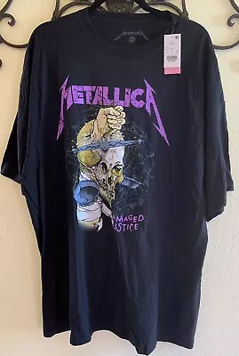 Metallica Damaged Justice Graphic T-shirt Black Metal Rock Unisex Lg/xl Nwt • $16.95