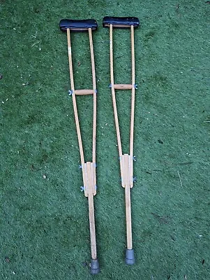 Vintage Wooden Crutches Re-Enactment Film Stage Prop / Prosthetics Interest • £79.99