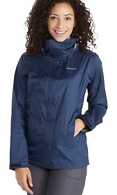 Marmot Women’s PreCip Eco Waterproof Jacket Arctic Navy Size XS Extra Small  • £54.99