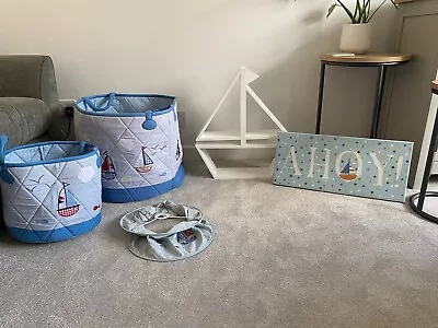 Nursery Nautical Storage Shelf Light Box And Shade. Jo Jo Maman Bebe & M&S • £25