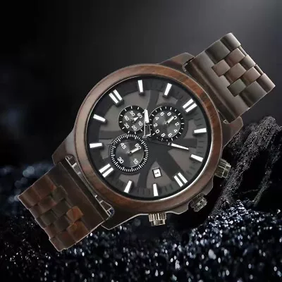 Men's Wooden Minimalist Sandalwood Watch • $45.05