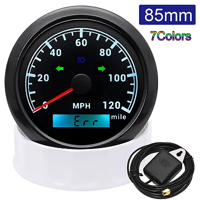 85mm 3-3/8  Boat GPS Speedometer 0-120MPH Turn Signal High Beam For Car Truck • $53