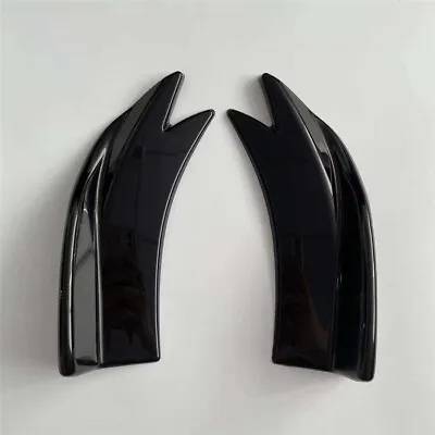 2x Universal Glossy Black Rear Lip Wrap Angle Splitters Anti-crash Diffuser Kit • $26.79