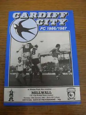 20/01/1987 Cardiff City V Millwall [FA Cup] • £3.99