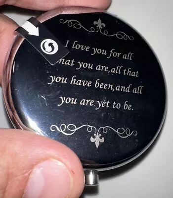 Cute Mini Engraved Travel Mirror For Your Love-I Love You Message • $20