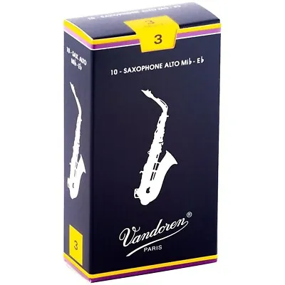 Vandoren Alto Saxophone Reeds Strength 3 Box Of 10 • $34