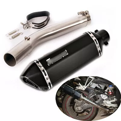 For Yamaha YZF R6 1998-2005 Mid Pipe Slip On 51mm Muffler Silencer Exhaust Tips • $130.09