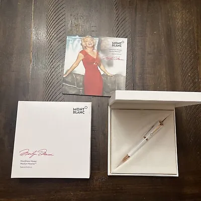 Montblanc Muses Marilyn Monroe Special Edition Pearl Ballpoint Pen 117886 • $950