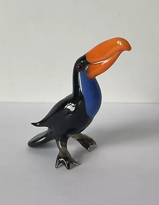 Attractive Art Glass Toucan ?Murano 3” Tall VGC • £12