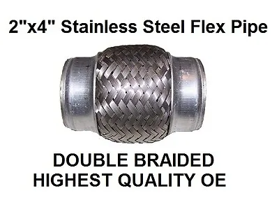  Exhaust Pipe Flexible Repair All Make Models 2 Inch STAINLESS STEEL 100% • $14.99