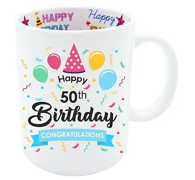 50th Birthday Gift Coffee Mug Present Idea For Him Man He Novelty Funny Keepsake • £11.95