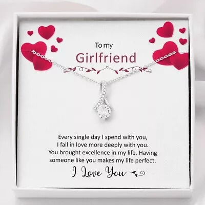 To My Girlfriend Necklace - I Love You Necklace For Girlfriend Birthday Gift • $17.99