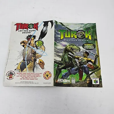 Turok Dinosaur Hunter N64 Nintendo 64 Manual Instruction Booklet ONLY - POOR • $7.95