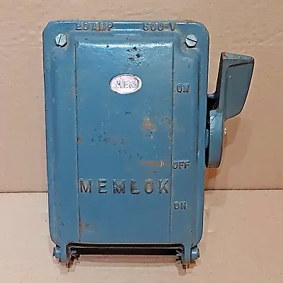 Memlok Changeover Switch - 3 Phase 20A DP 500A Motor Reversing Knockouts Intact • £29.99