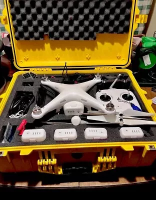 DJI Phantom 2 Quadcopter Drone.  3-Axis Gimbal +GoPro Hero3+ + Pelican Case • $300