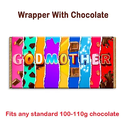 £1.79 • Buy God Mother Novelty Chocolate Bar Wrapper Gift For Baptism Christening Invitation