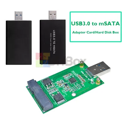 MSATA SSD To USB 3.0 Mini PCIE External Converter Data Adapter Card For Windows • $4.60