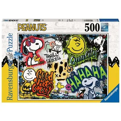 NEW & SEALED Ravensburger 17538 Peanuts Graffiti 500 Pc Snoopy Jigsaw Puzzle • $29.95