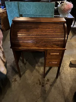 Vintage Children's Roll Top  Desk   Sold Oak Pickup Richfield Ohio • $200